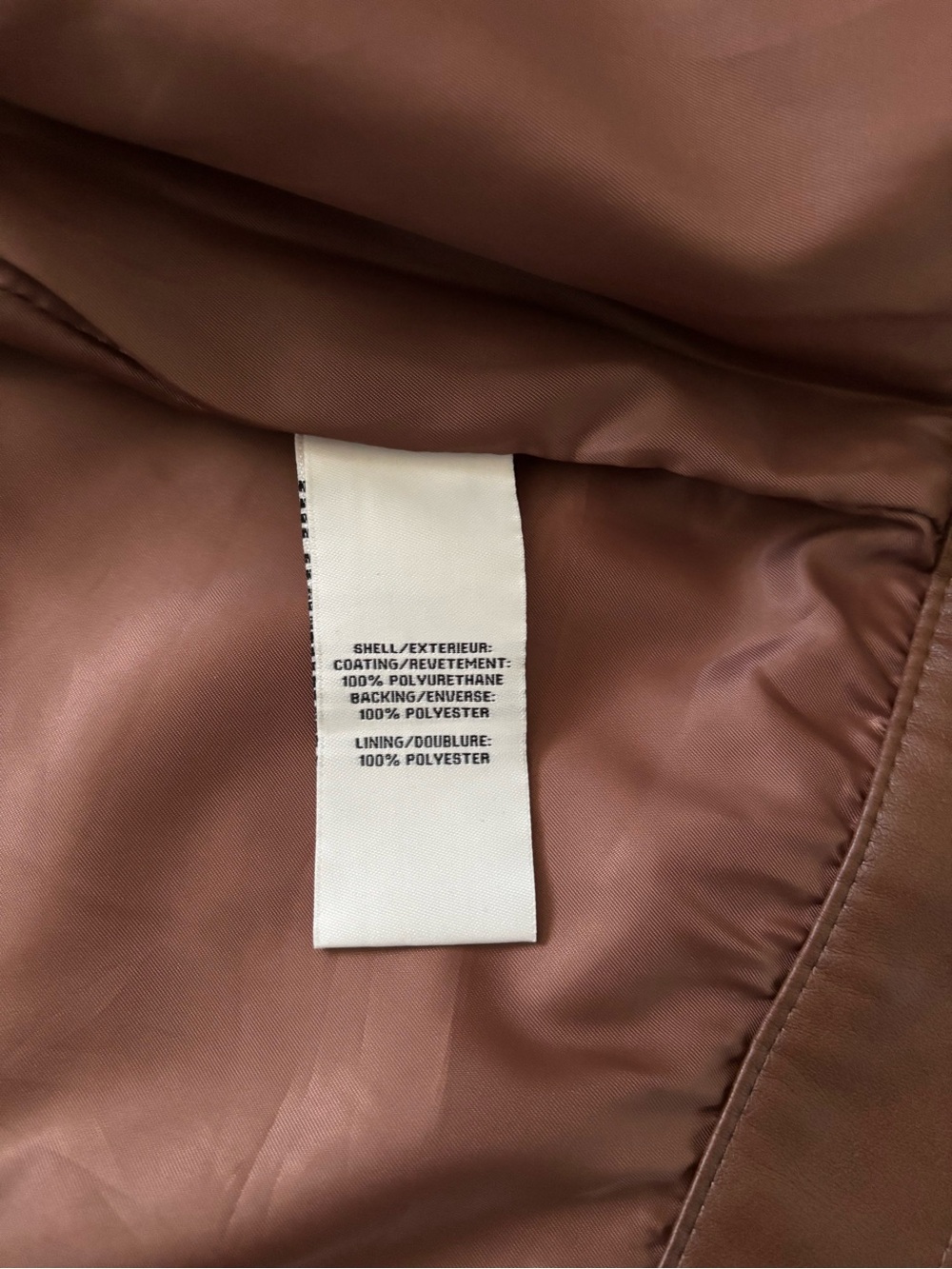 NWT Bagatelle Collection Women’s Faux Leather Jacket Brown - Picture 3 of 5